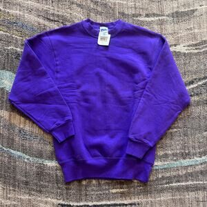 NWT Vintage 90's Pro Player Purple Blank Crewneck Pullover Sweatshirt Sz Medium